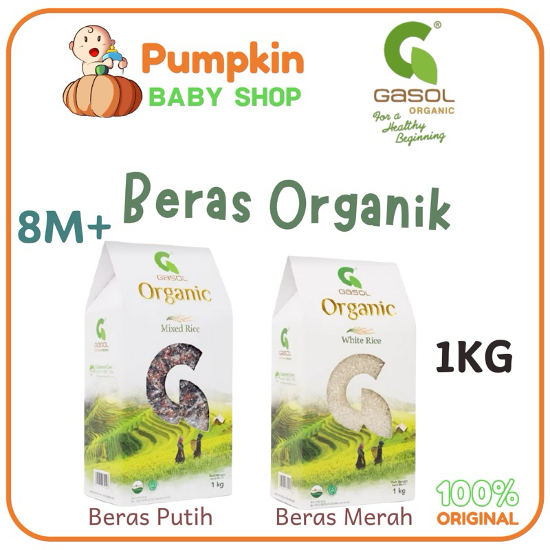 

GASOL Beras Organic 1kg - Gasol Organik Beras Putih Merah 1kg