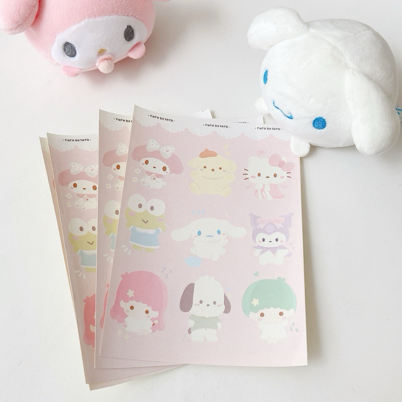 Stiker Sanrio Stiker Lucu jurnal scrapbook