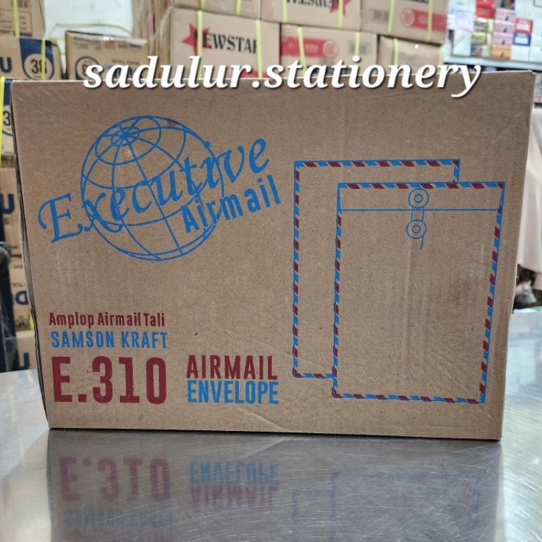 

KODE F97T Amplop Tali Airmail 31 Executive Amplop Coklat Airmail 31 1Dus isi 5pcs
