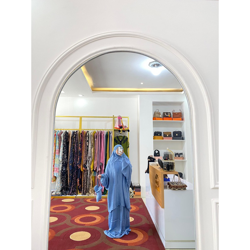 Mukena Atas Bawah Malaysian Stayle Fahr Crincle