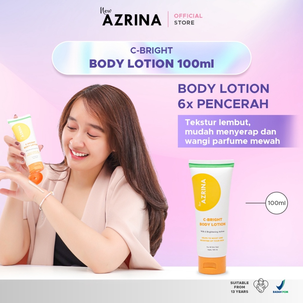 Azrina CBright Body Lotion  Body Serum Body Lotion Mencerahkan Badan Tubuh Wanita Pria Dengan Kandun