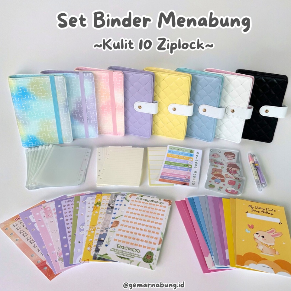 

KODE G17P Paket Binder Keuangan Lengkap A6 Set 1 Ziplock Premium Menabung Sinking Fund Seru