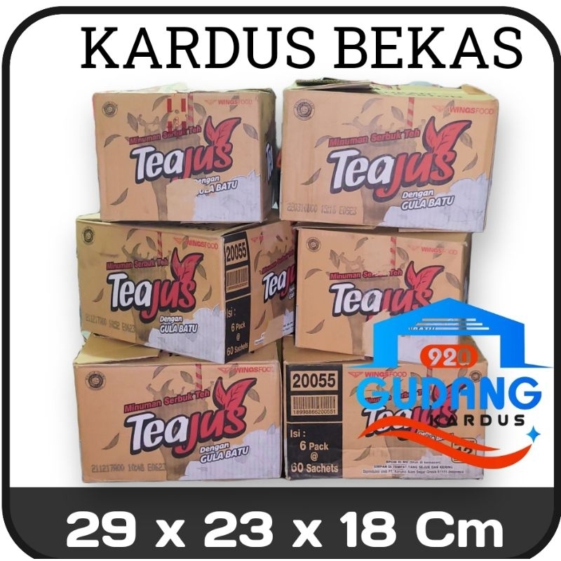 

KARDUS BEKAS TEA JUS P 29 x L23 x T 18 cm