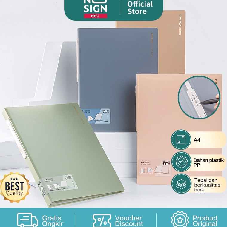 

KODE U4Y Nusign Display Book File Map Clear Holder Document Keeper A4 3 4 6 Slot NS16X