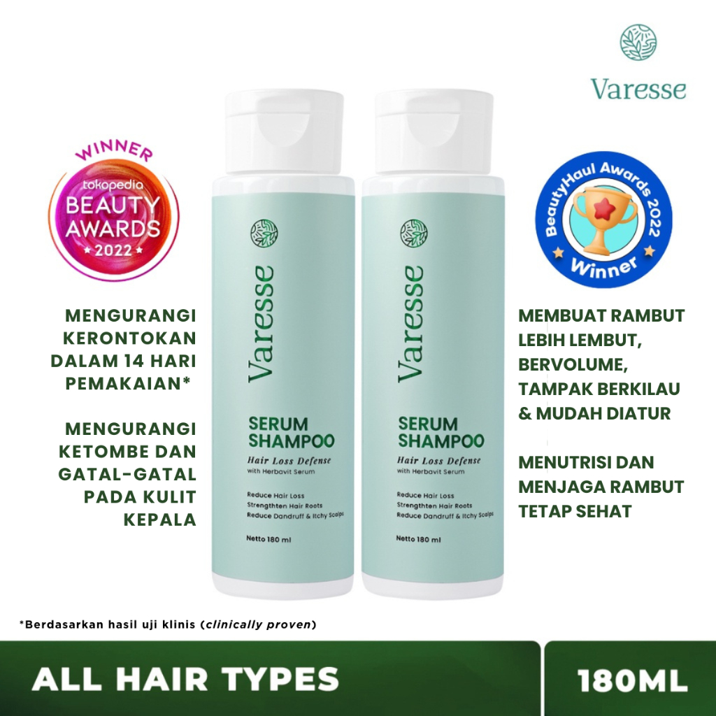 Varesse Serum Shampoo 2 in 1 Conditioner 180ml 2 botol