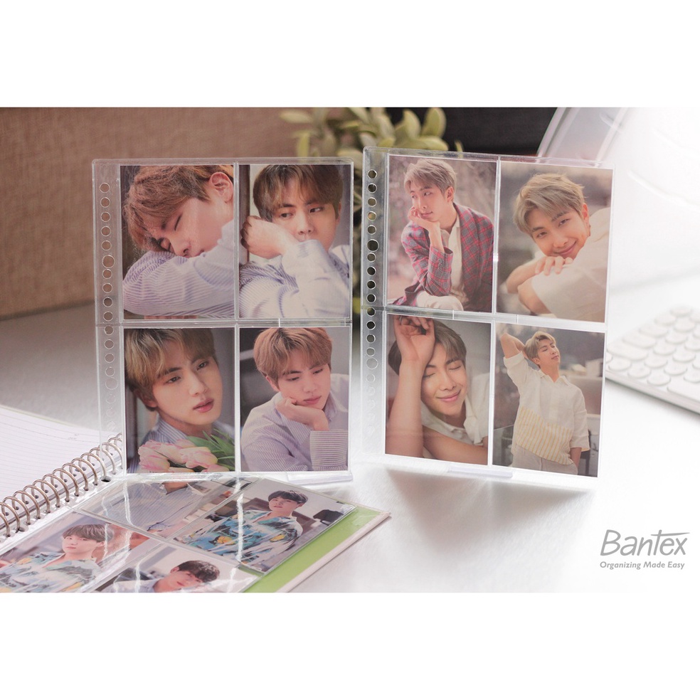 

KODE H33Y Bantex Photocard Collector Pocket Sleeve A5 4P for 2 Ring2 Ring Binder 215 8
