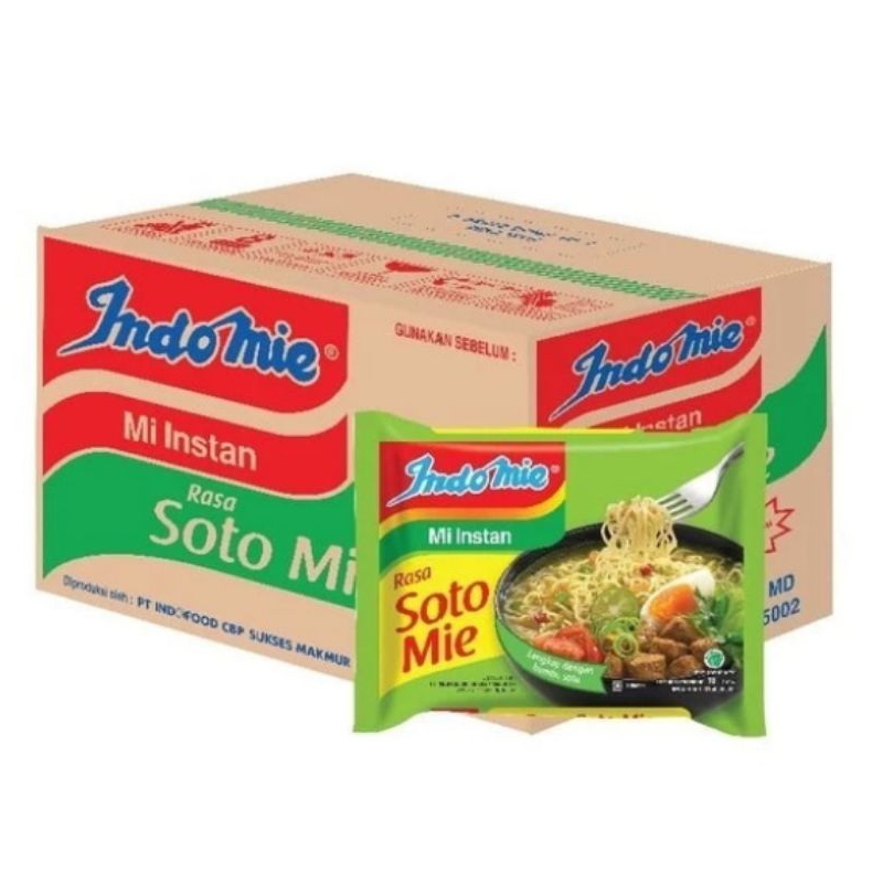 

Indomie Mie Instan Kuah Rasa Soto 1 Dus isi 40 Pcs