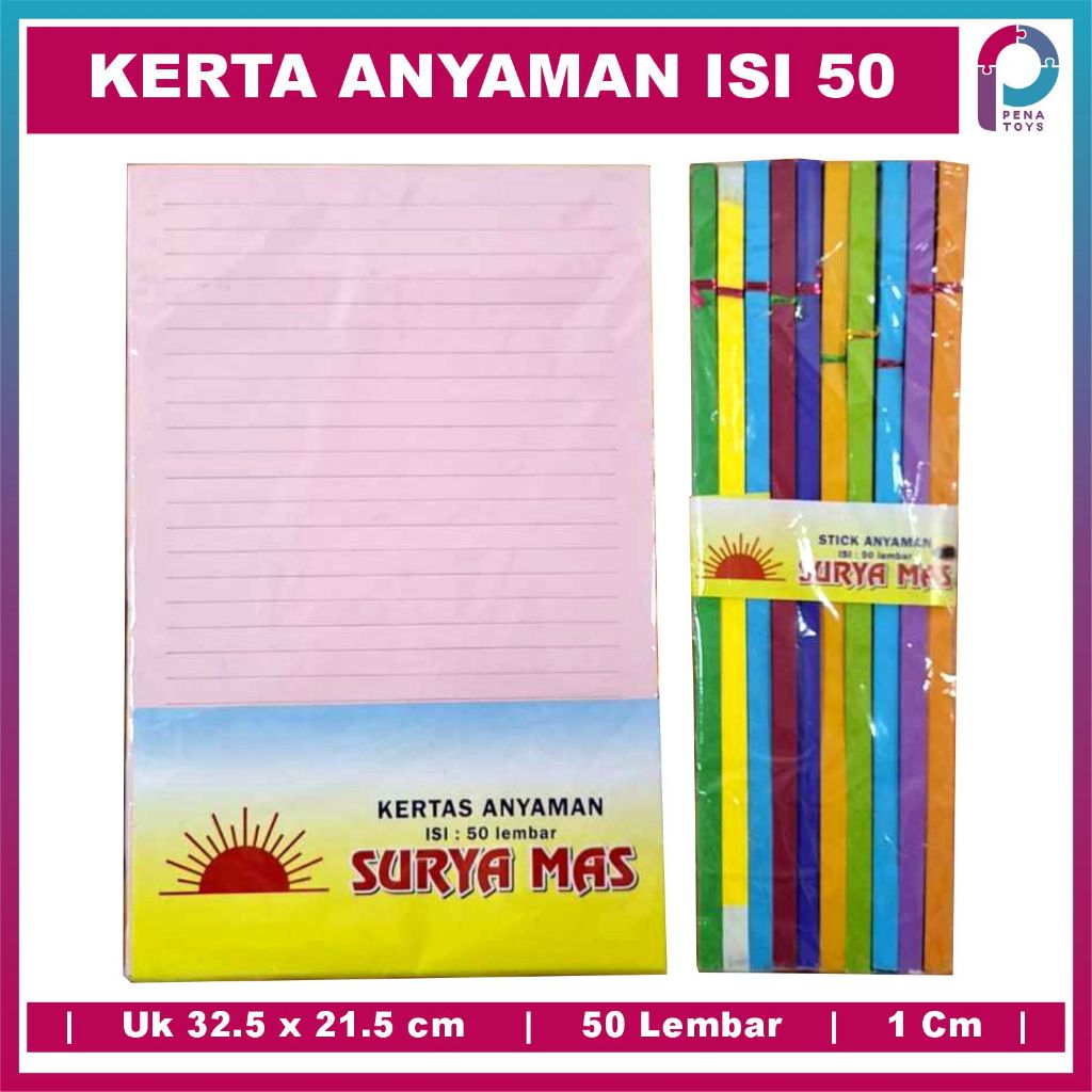 

Kertas Anyaman 1 Pack (50 Lembar) 1cm