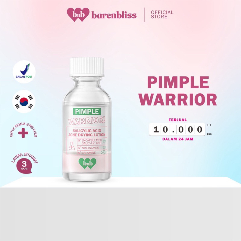 Bnb Barenbliss pimple warrior salicylic acid acne drying lotion jerawat obat totol patch treatment