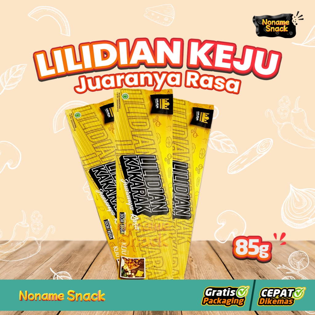 

NoName Snack - Lidi Lidian Keju Mie Lidi Rasa Keju Super Panjang 30cm - 100 gr