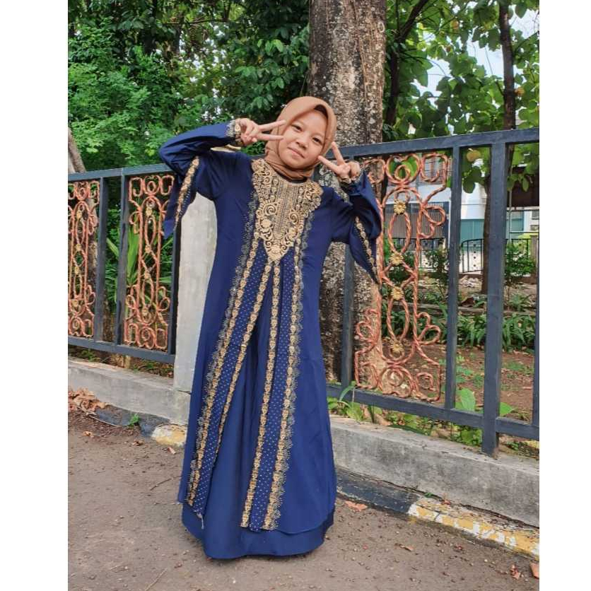 promo (COD)Gamis abaya Turkey Anak RATU/ Abaya Arab  Jersey Mix Ceruti Bordir Mote Swarosky Model  T