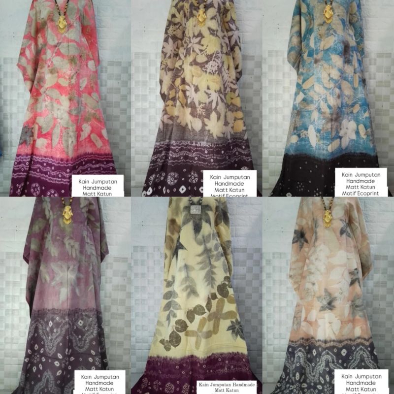 Kain Jumputan ecoprint katun  3 Meter lebar 1,15 Meter
