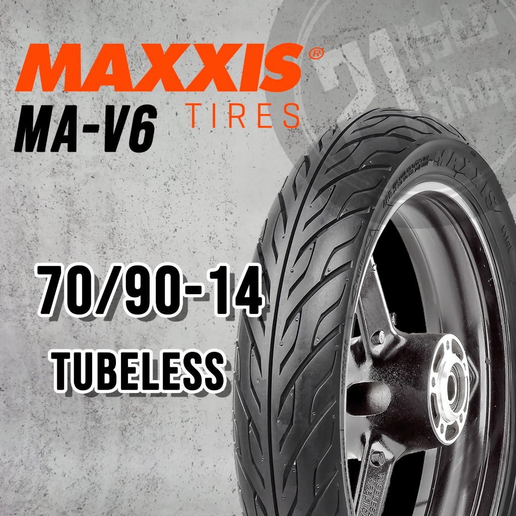 Maxxis MA-V6 MAV6 70/90-14 Ban Tubeless Depan Mio M3 Sporty Smile