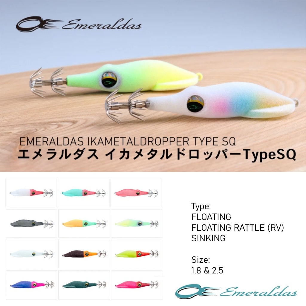 Daiwa Emeraldas Ikametal Dropper Type SQ Egi Squid Jig Umpan Cumi Sotong