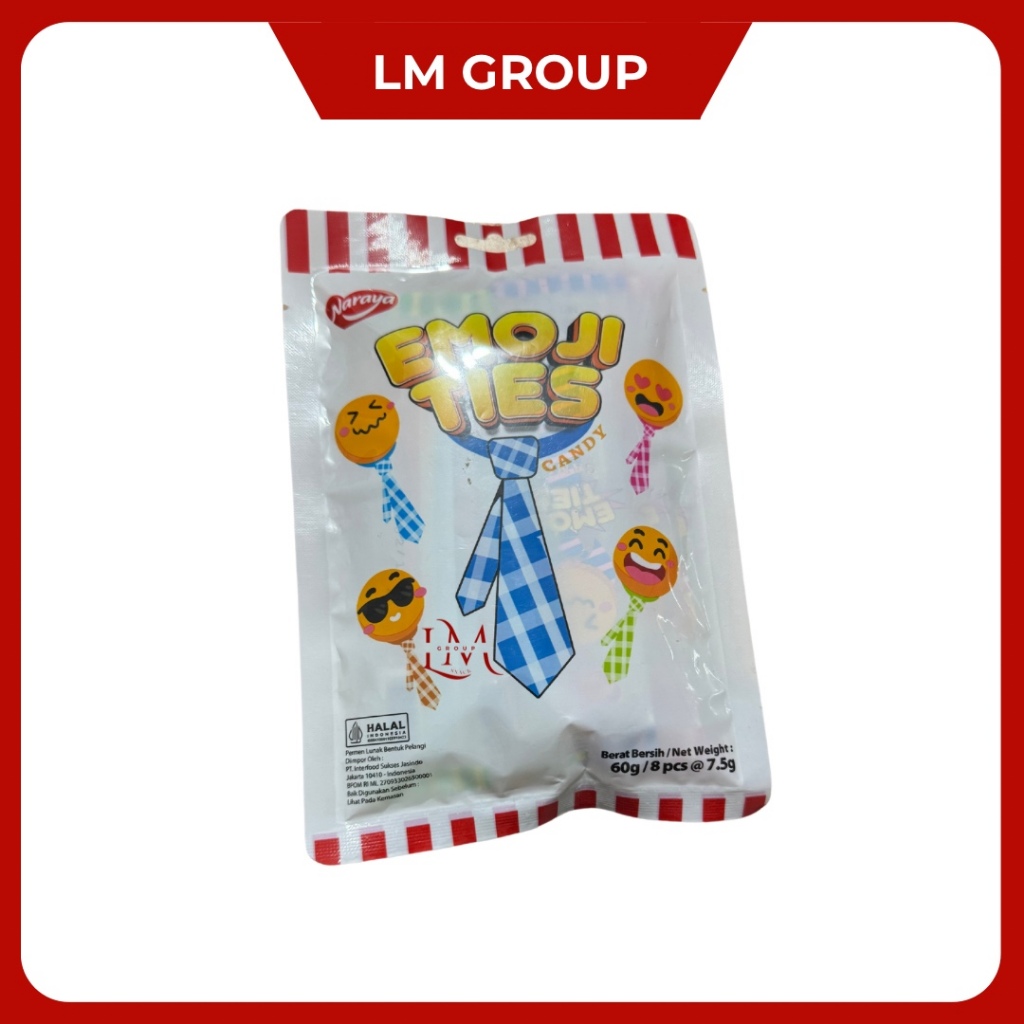 

Naraya Emoji Ties Permen Lunak Bentuk Pelangi Pouch/Box @7.5gr