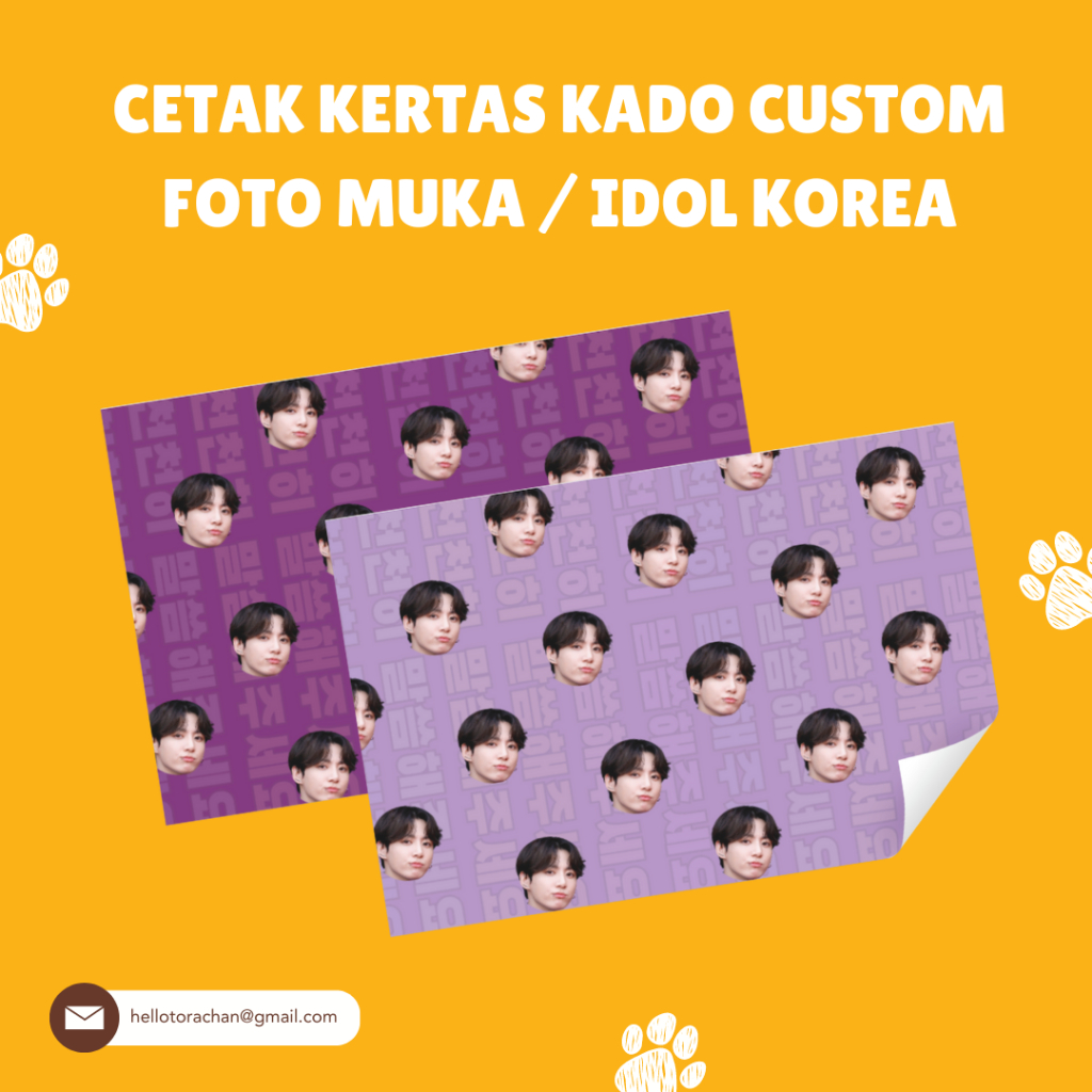 

CETAK KERTAS KADO CUSTOM FOTO MUKA / IDOL KOREA