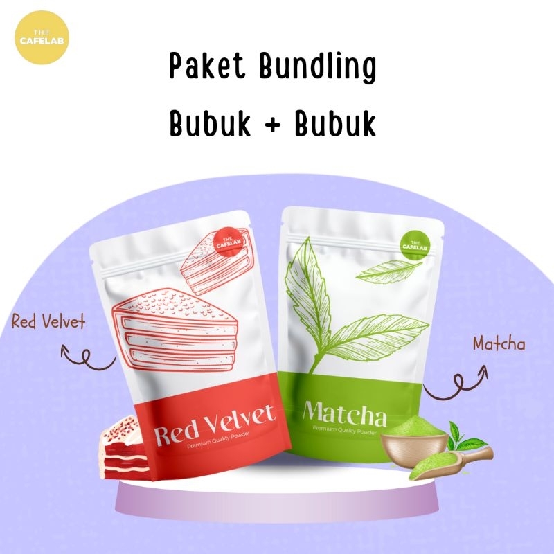 

Bundling Bubuk Minuman Red Velvet + Matcha Premium 500gr / All Premium dan Terlaris / Cafelab