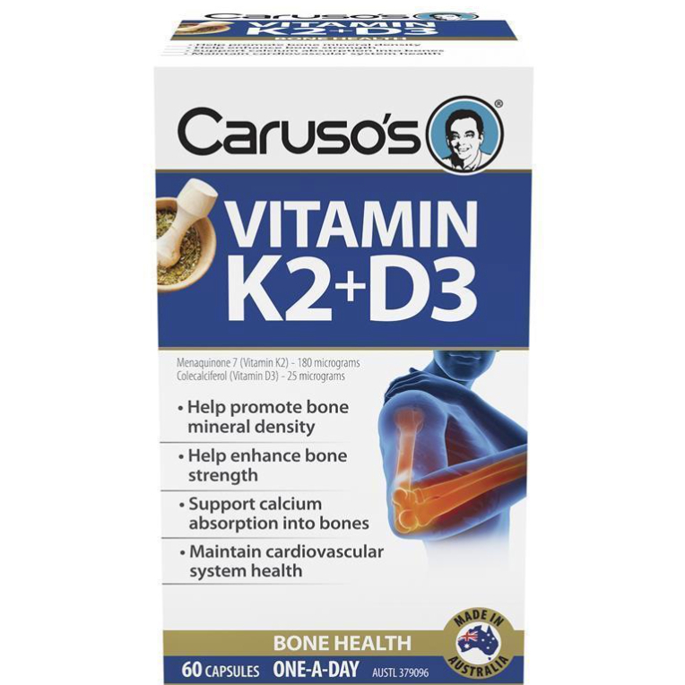 Carusos Vitamin K2 + D3 60 Capsules