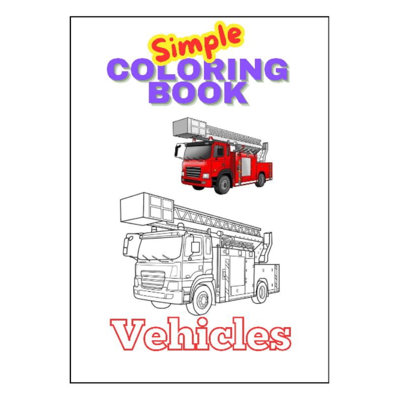 

VEHICLES (pdf) Coloring Book, Buku Mewarnai untuk Anak l pdf