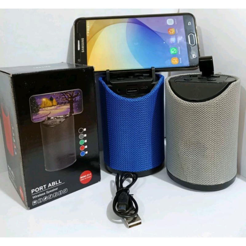 Speaker Mini-125 Smart TWS Extra Bass High Quality Bluetooth Wireless Mini Music Box Lampu Led Porta