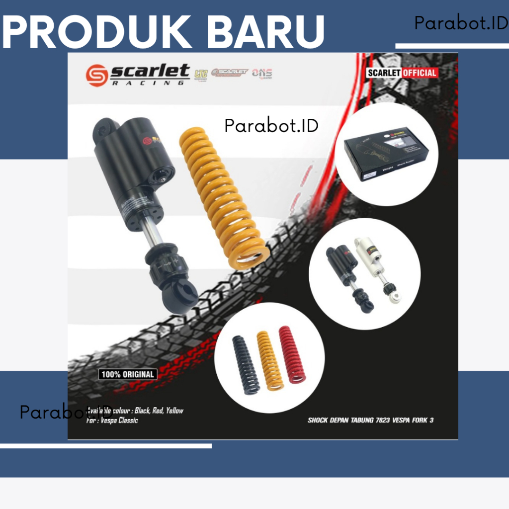 Scarlet Racing - Shock absorber Shockbreaker Skok Depan Tabung 7823 VESPA super  Classik Klasik Fork