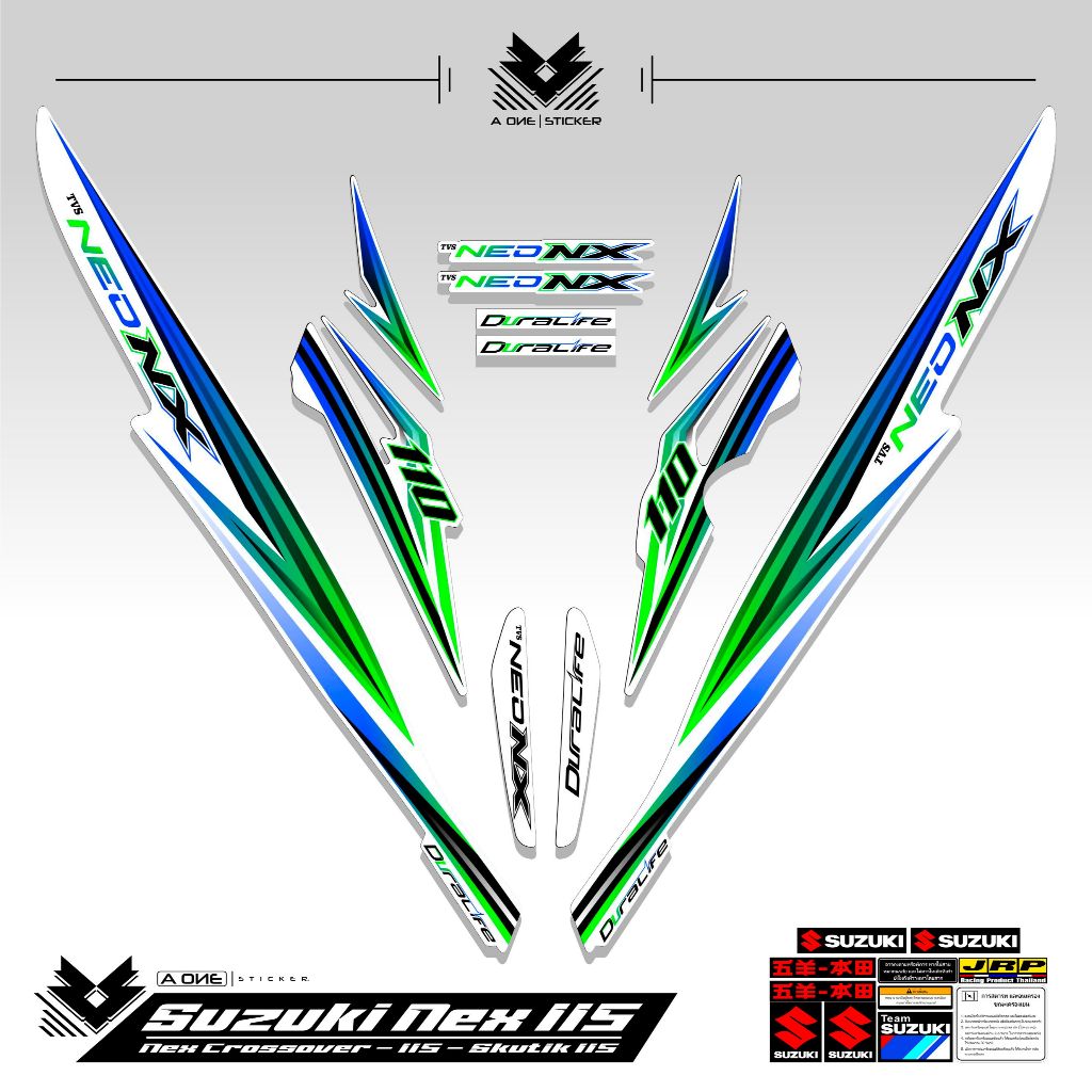 Striping Tvs Neo Nx 110 2023 2024 List Variasi Body Neo Nx Stiker Neo Nx 110 Sticker Variasi Motif 6