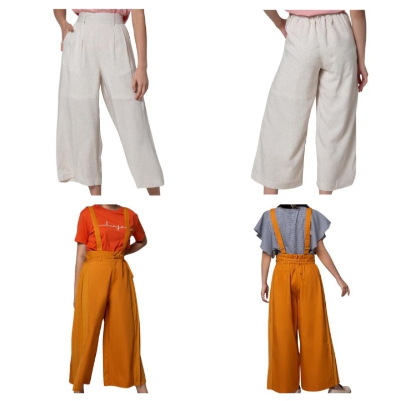Celana Panjang Wanita, Jumpsuit Pants Details Original
