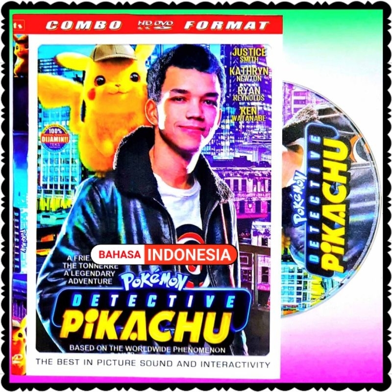 KASET DVD POKEMON DETECTIVE PIKACHU DUBBING BAHASA INDONESIA-LENGKAP FULL BOX