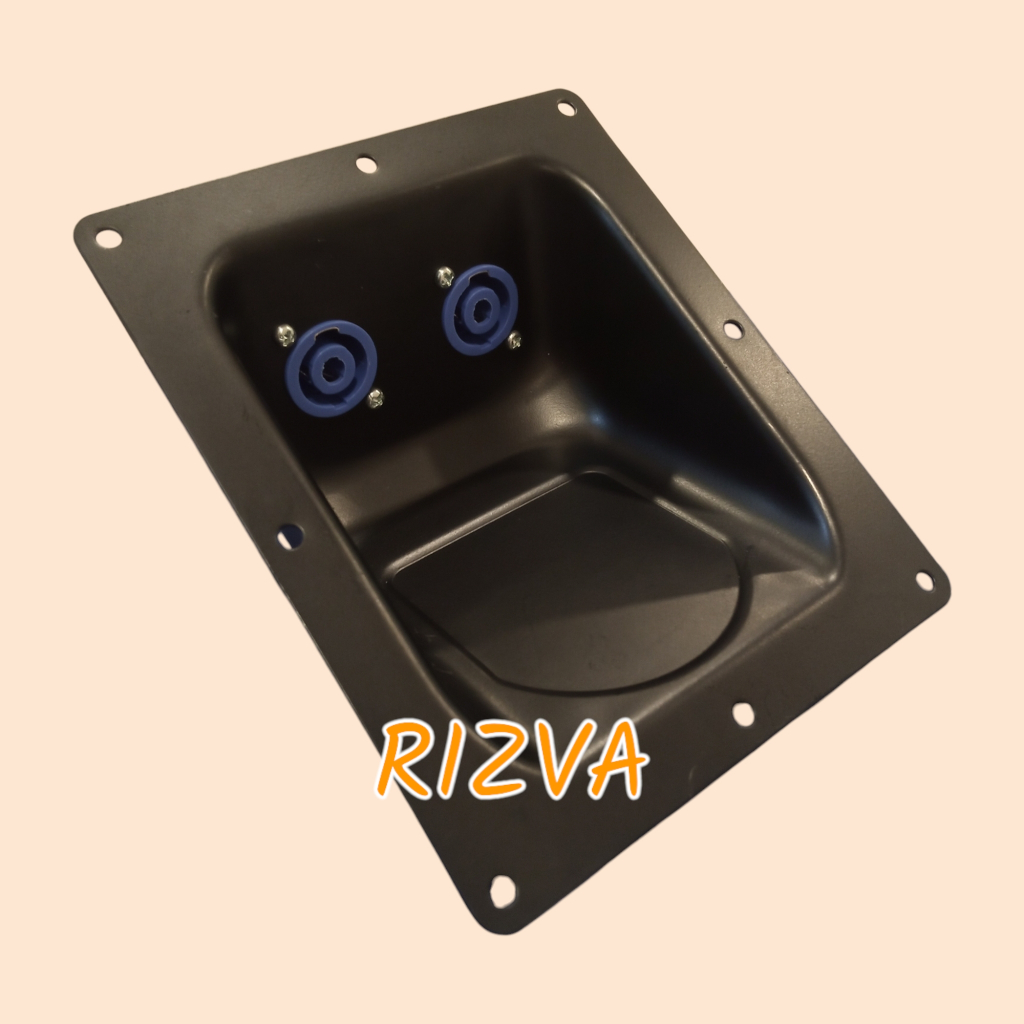 PLAT BOX SPEAKER BESI TERMINAL PANEL SPIKON SPEAKER CEKUNG BESI TEBAL IMPORT