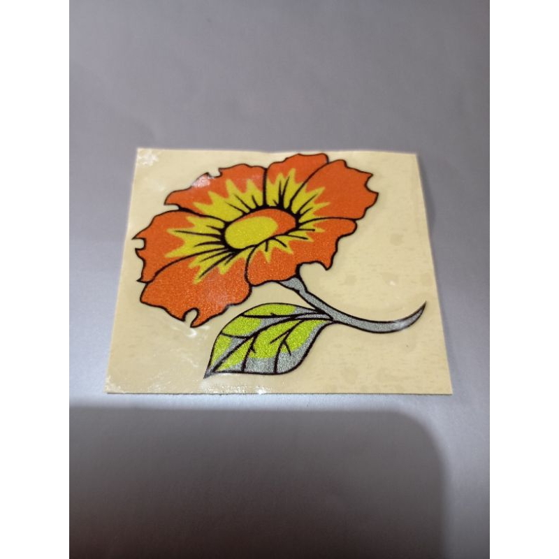 

stiker gambar bunga (kuning orange)