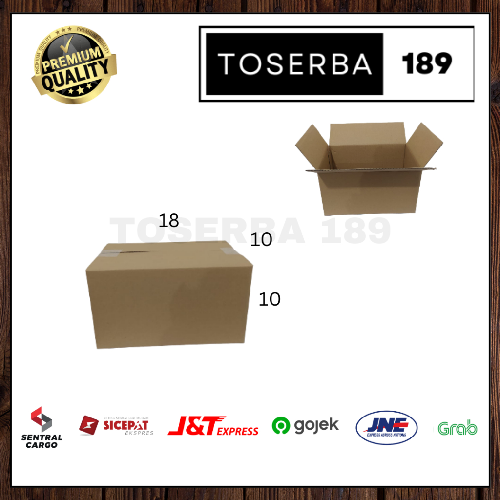 

kotak kardus box packing uk 18x10x10 SHEET POLOS