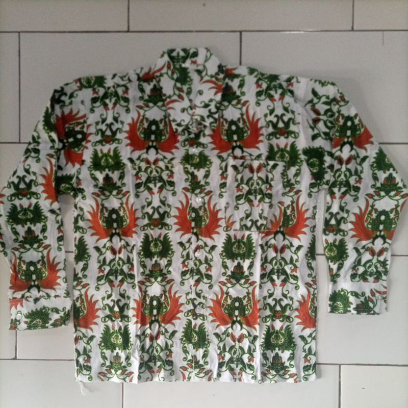 Baju seragam batik lengan panjang anak TK - SD - SMP