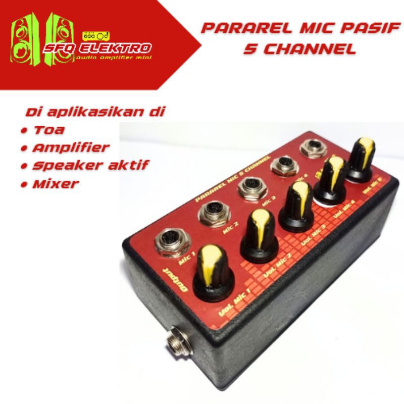 Paralel mic 5 channel pasif mic hadroh mic gitar