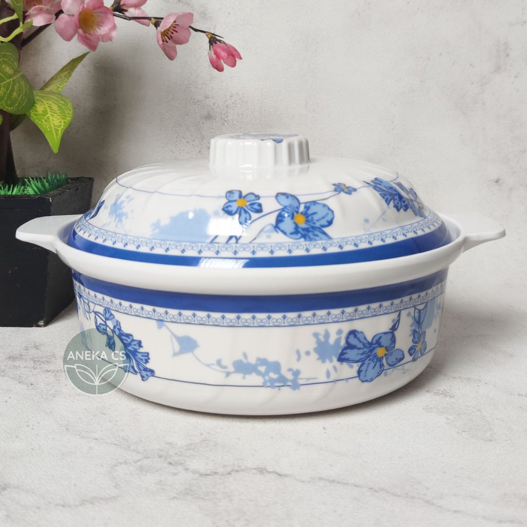 Mangkok Tutup Melamin 9 inch - Mangkok Sayur - Mangkok Besar - Mangkok Saji - Mangkok Motif - A778