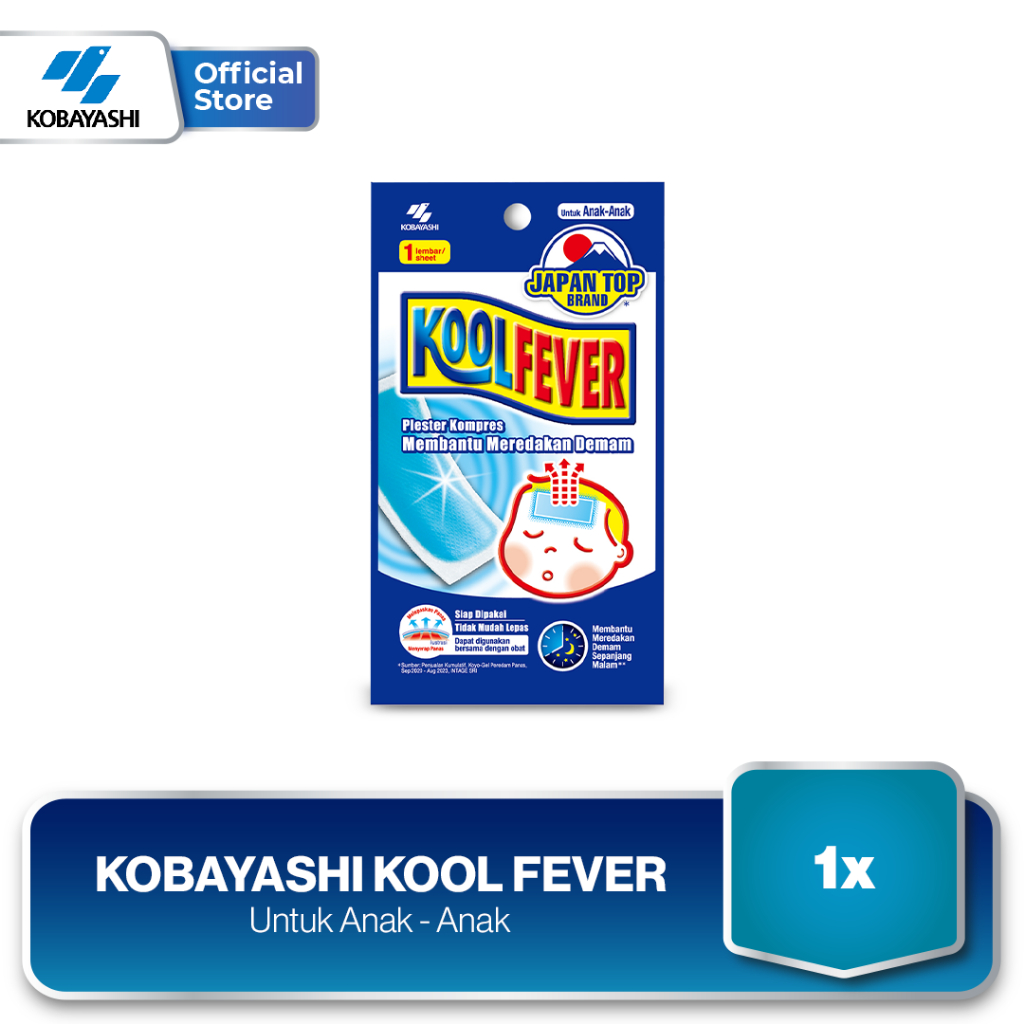 Koolfever Kid [1 pcs] - Plester Kompres Demam Anak Penurun Panas