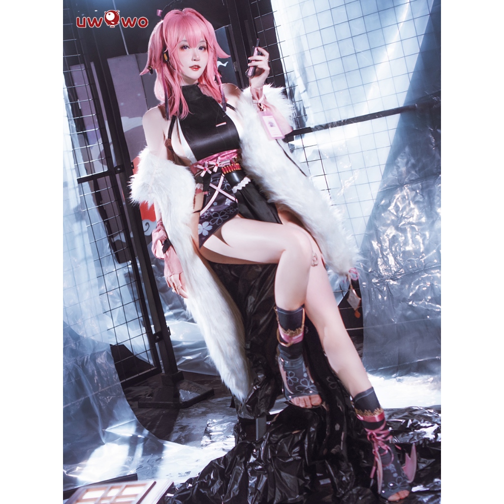 【Uwowo】Genshin Impact cosplay Yae Miko cosplay Costume and Yae Miko Wig