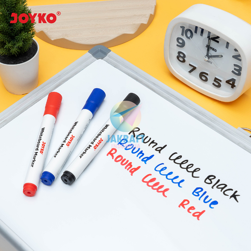 

(1 Pcs) Spidol Papan Tulis Bisa Dihapus JOYKO WM-65 Hitam Black / Biru Blue / Merah Red Refillable Whiteboard Kaca Glassboard Marker