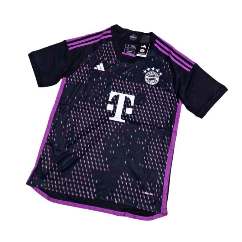 Jersey Bayern Munchen Away FULL PATCH 2023/2024 Baju Kaos Bola Pria Grade Ori