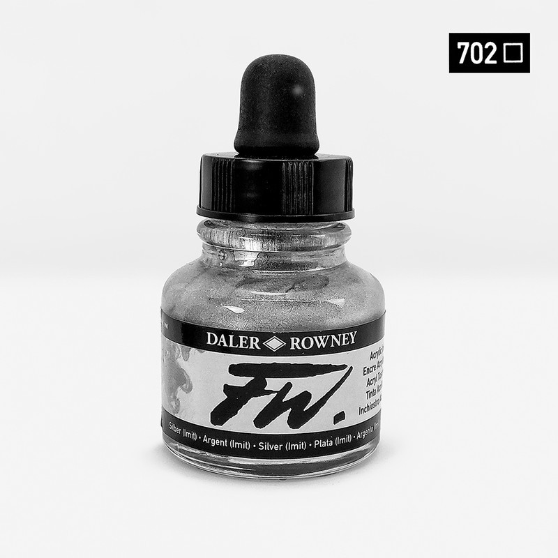 

Daler-Rowney FW Ink 29.5ml Silver Imit- Cat Akrilik