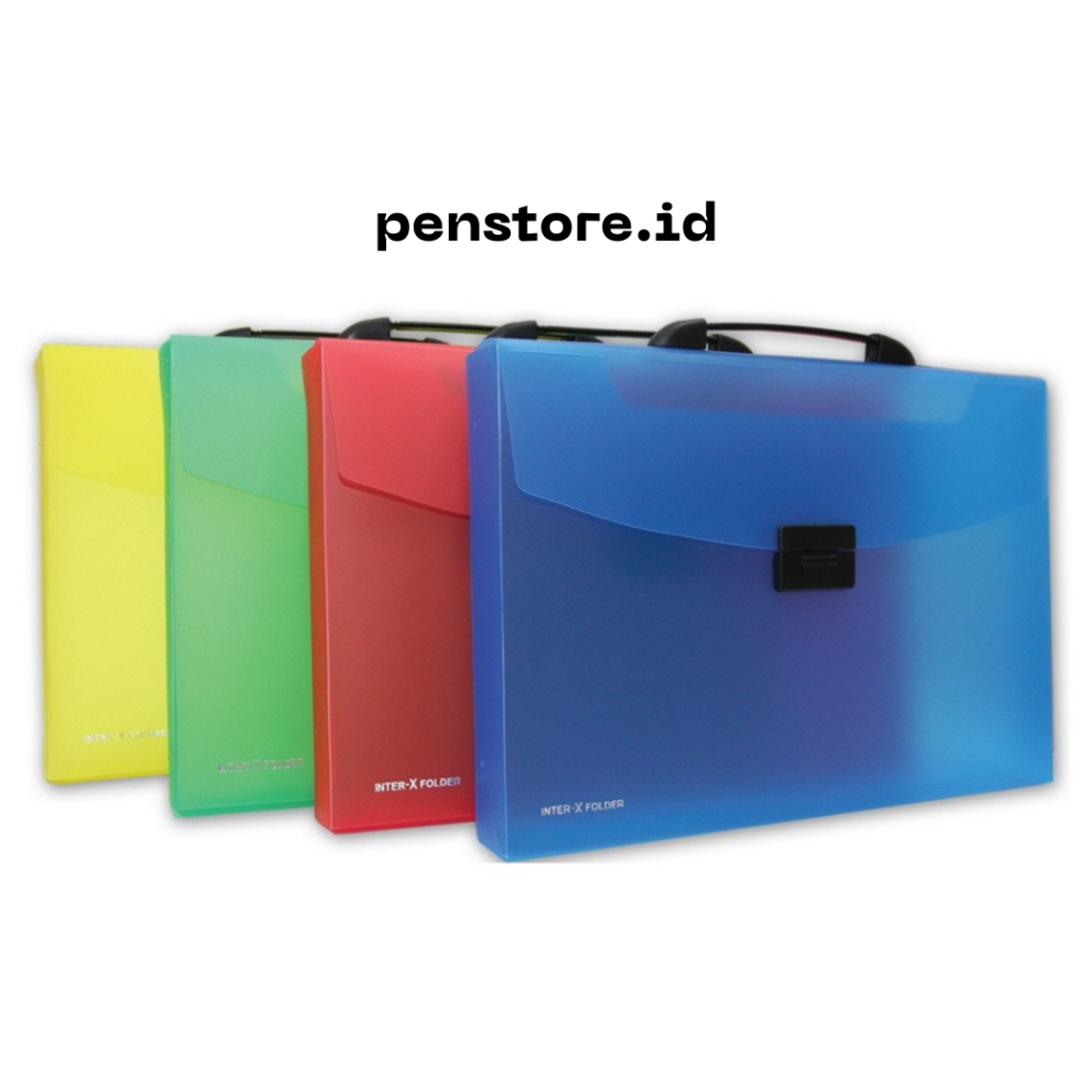 

(pcs) INTERX Carry File 4 cm INTER X / Carry Bag 4cm + Handle / Carry Case / Tas Dokumen