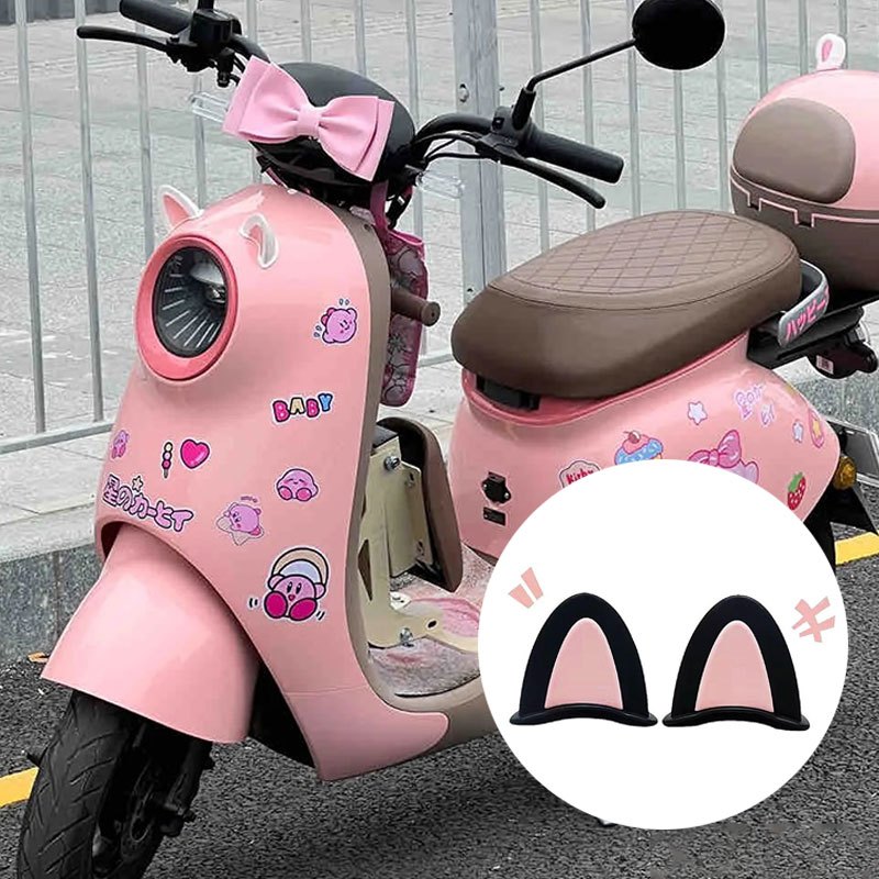 POPOCOLA❀Dekorasi helm/Telinga Aksesori Helm Telinga Kucing/Aksesori Helm Sepeda Motor Elektrik/Mobi