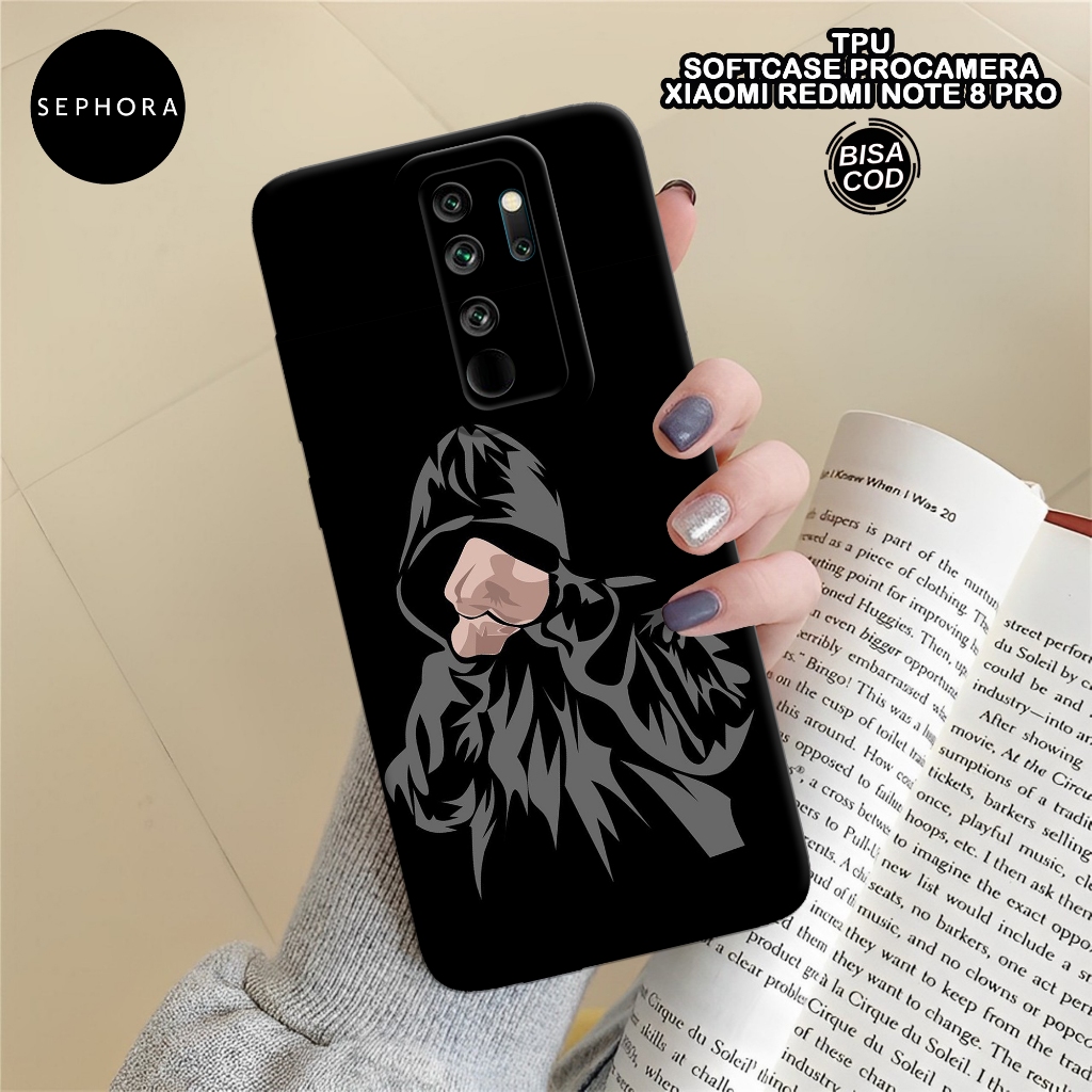 Softcase Xiaomi Redmi Note 8 Pro Terbaru - Fashion Case Hitam - Case Redmi Note 8 Pro - Case Pro Cam