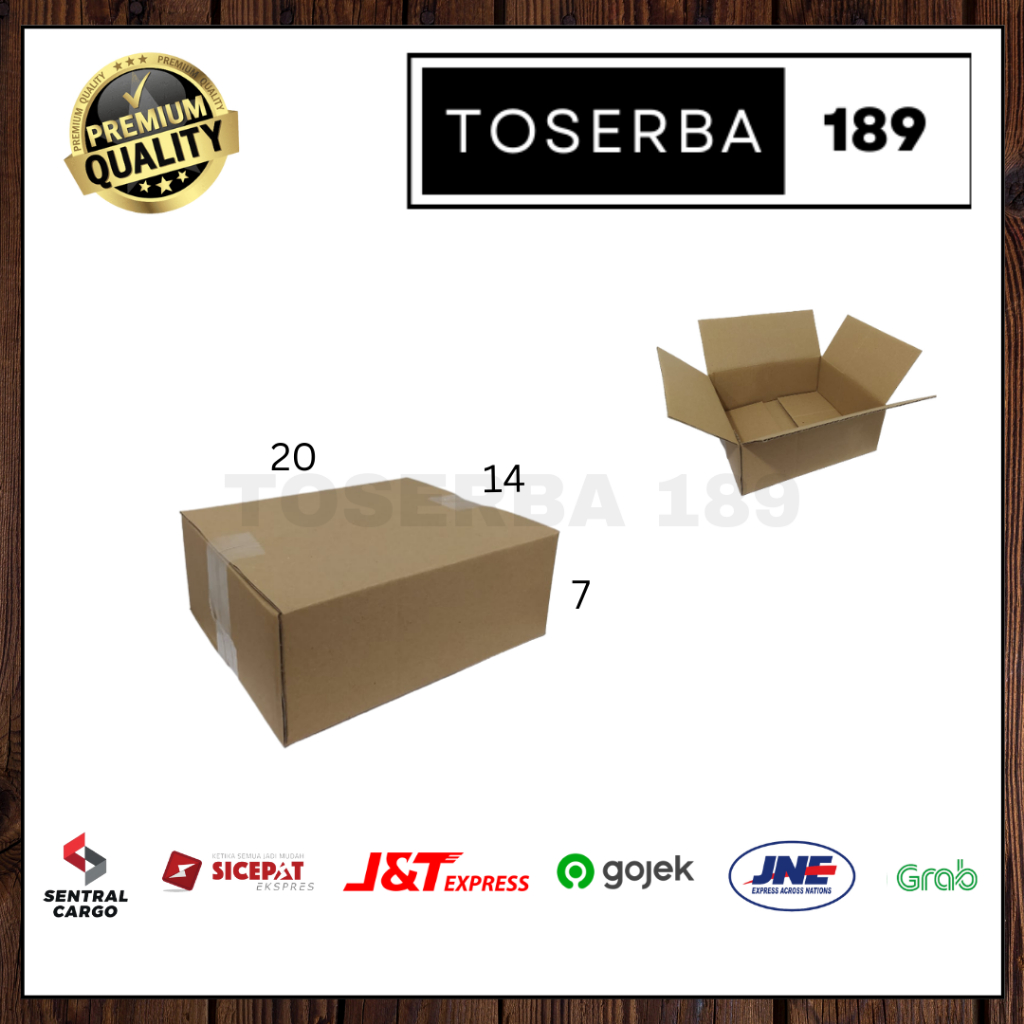 

kotak kardus box packing uk 20x14x7 SHEET POLOS