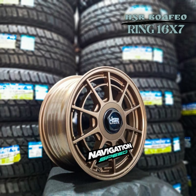 Velg Pelek Racing Ring 16 Buat Jazz, Kijang, Avanza, Livina, Mobilio dll Hsr Boafeo Ring 16 Bronze