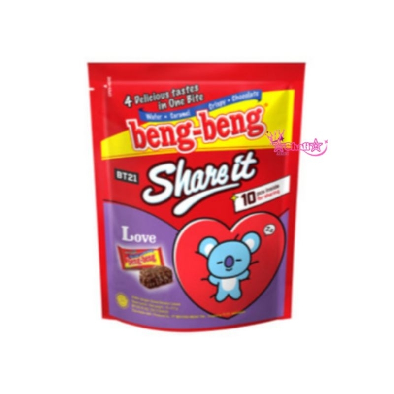 

Beng beng Share it pouch 95gr isi 10 bungkus @ 9,5 gr | beng- beng wafer | wafer cokelat caramel