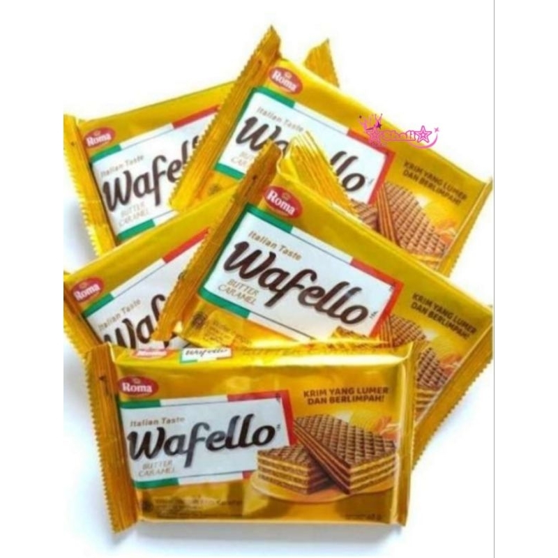 

Wafello 1 pack isi 10x43 gram | wafello caramel | wafello cokelat