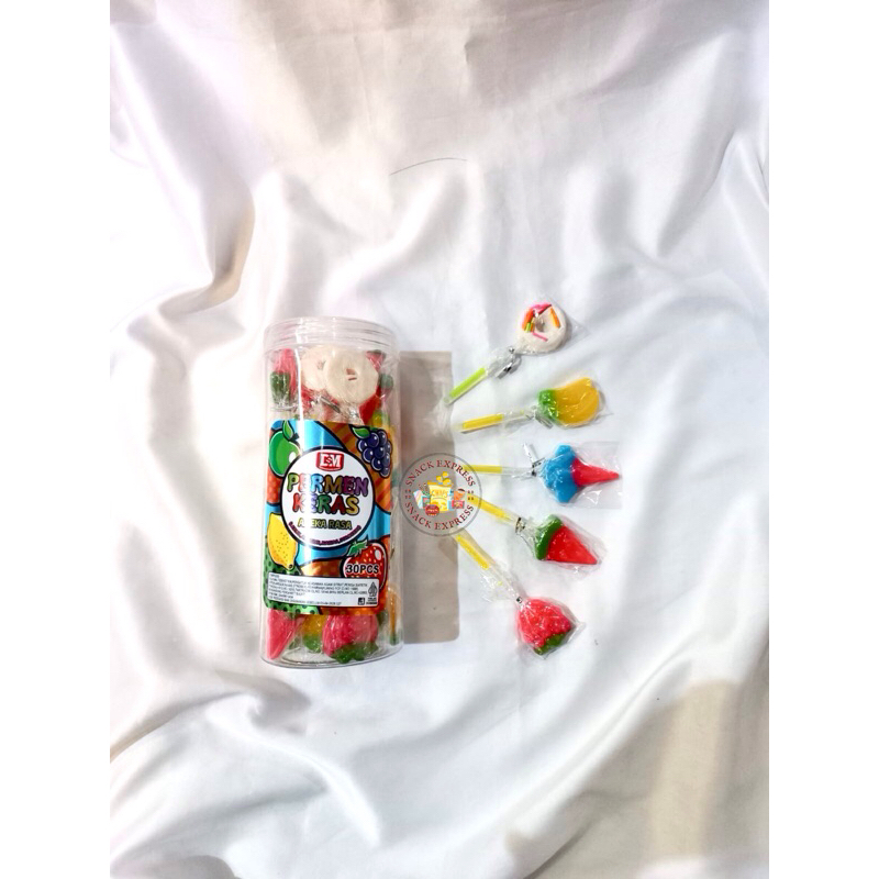 

DSM Permen Lollipop Stick Warna Warni Aneka Bentuk (1 top isi 30 pcs)