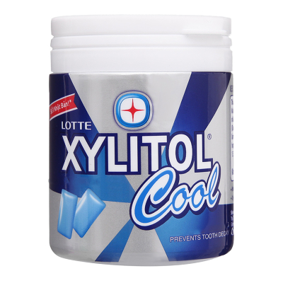 

LOTTE XYLITOL Permen Karet Cool Mint 55.1 g | Lotte Chewing Gum Sugar Free Xylitol Blueberry Mint 27.5G