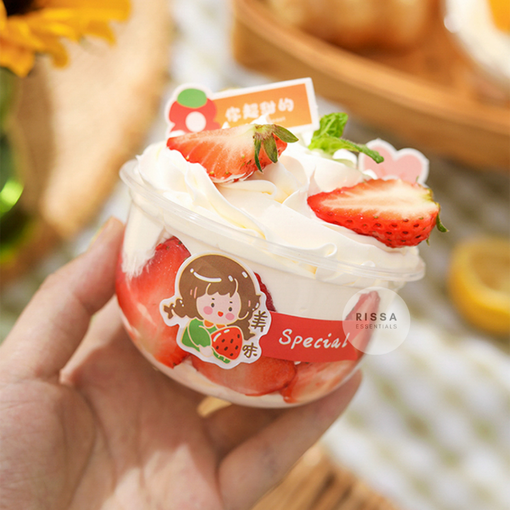 

[Isi 10 BOX] [RISSA] Kotak Kue Mini BOBA Kotak Packaging BOBA Cake Korean Boba Cup Kue Cake Pudding Dessert Box Cookies Rissa Essentials