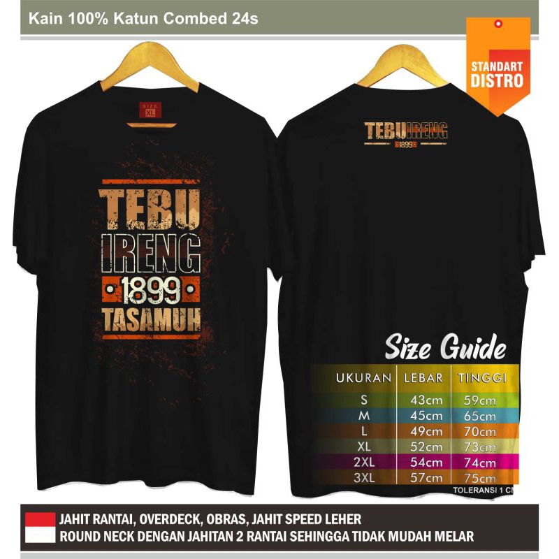 Kaos Tebuireng / Kaos Santri Tebuireng  / Kaos katun Combed 30s/Kaos Nu